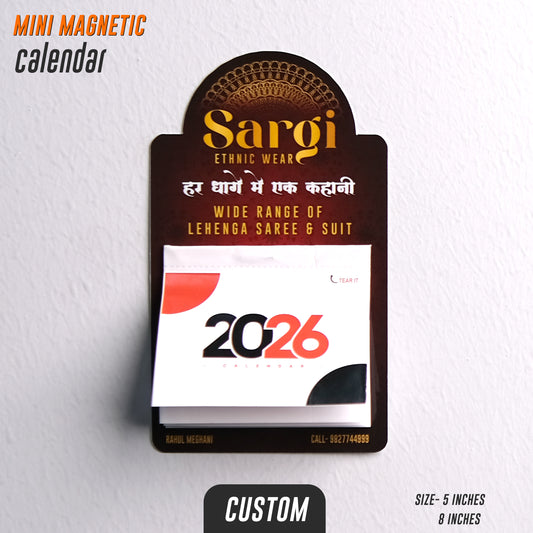 Mini Magnetic Calendar 2026
