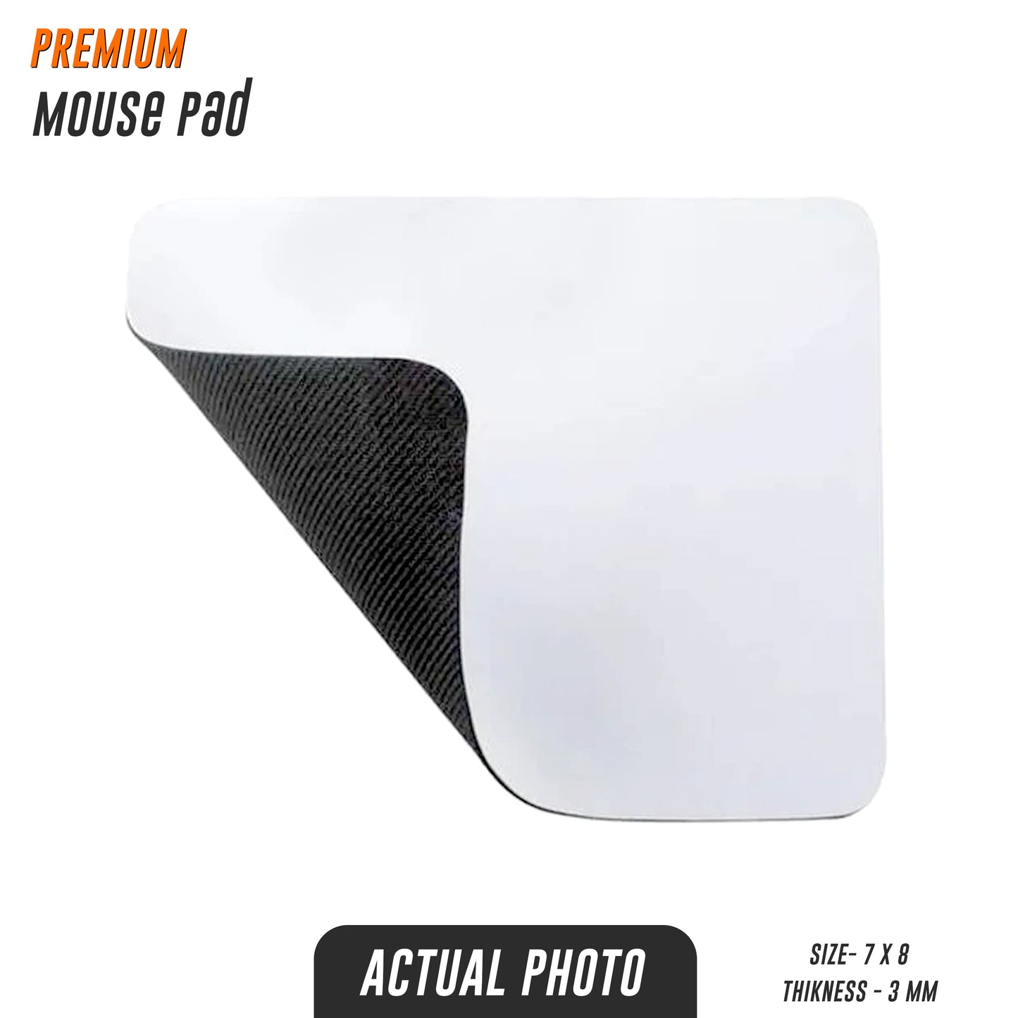 Custom Printed Mouse Pad | Personalized Logo, Text or Photo Mouse Pad | Premium Rubber Base Non-Slip Office Mouse Pad for PC & Laptop | 7 x 8 Inch